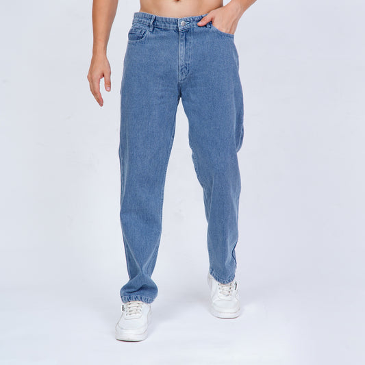 Ice Blue Baggy Denim Jeans