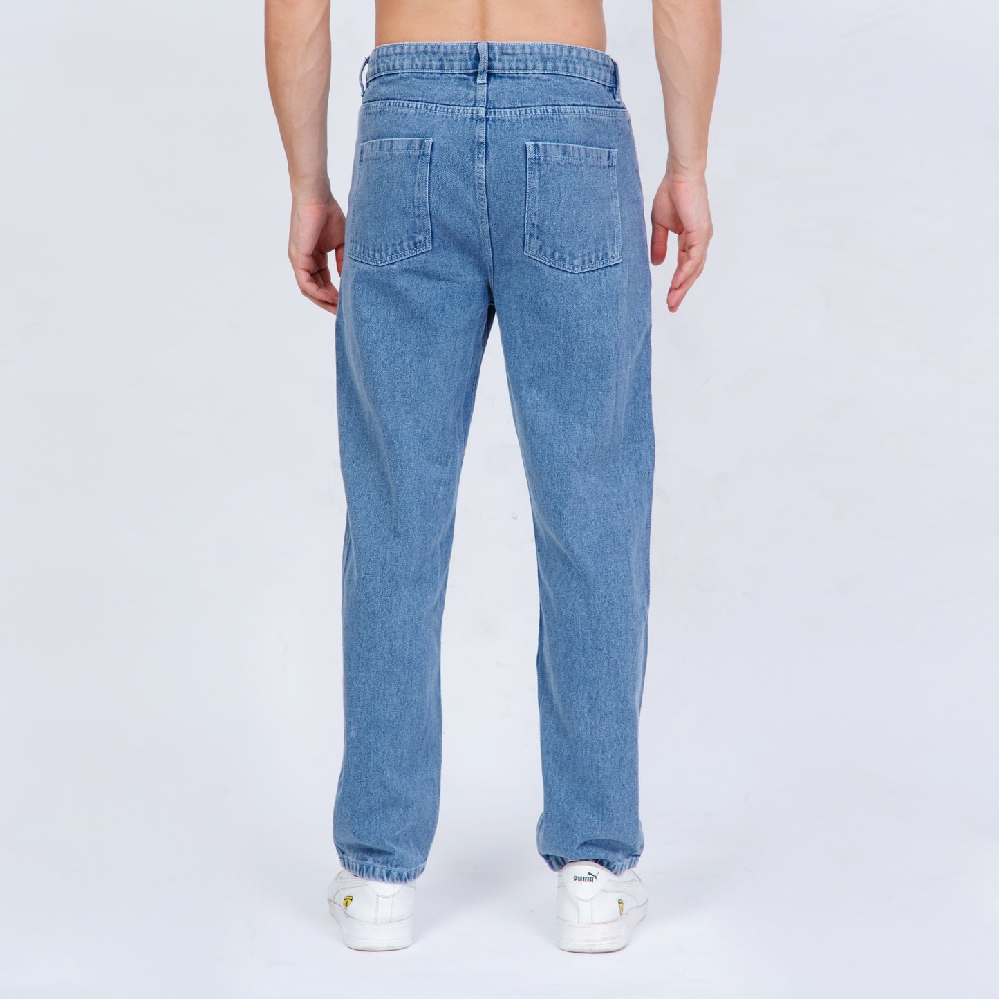 Ice Blue Baggy Denim Jeans