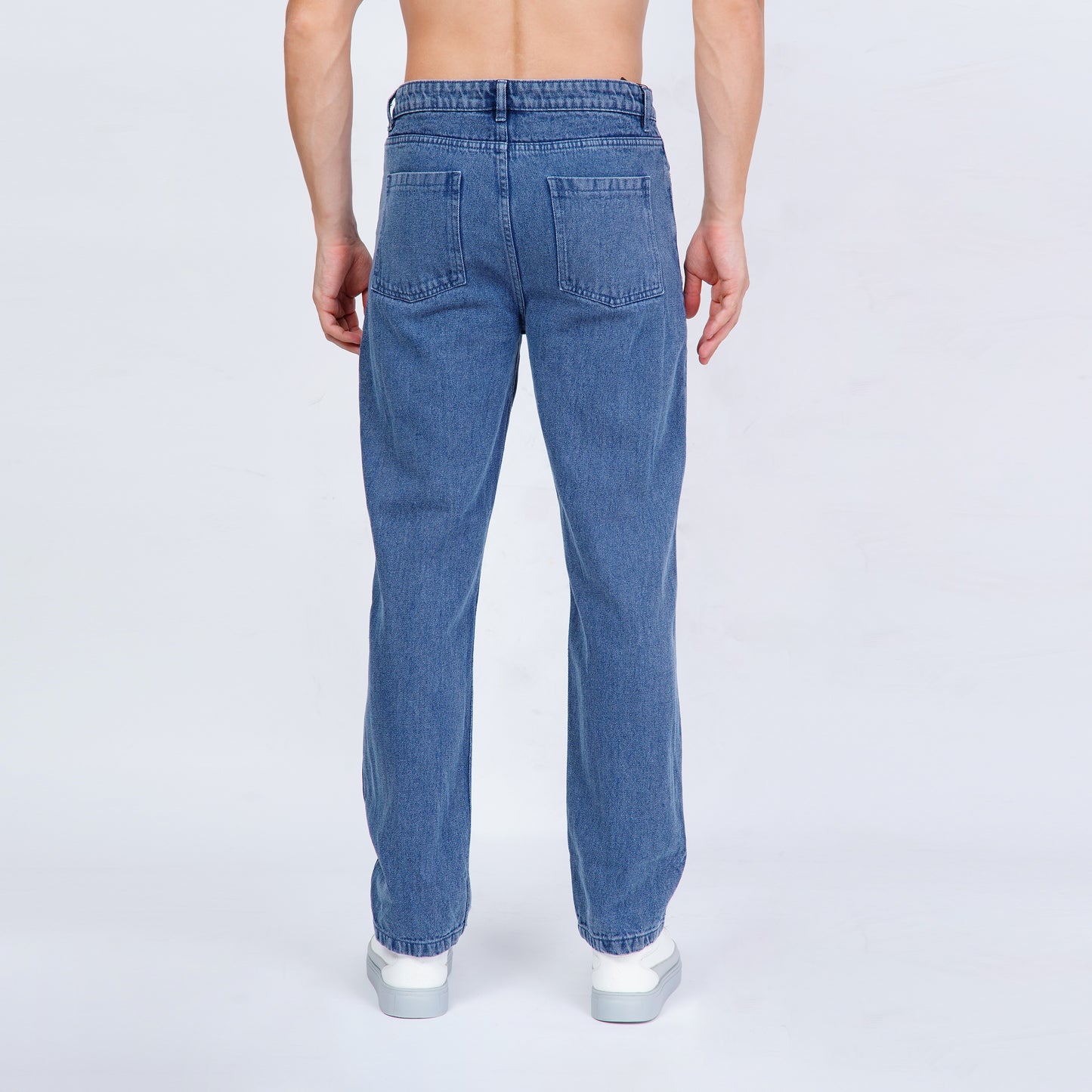 Ice Blue Baggy Denim Jeans